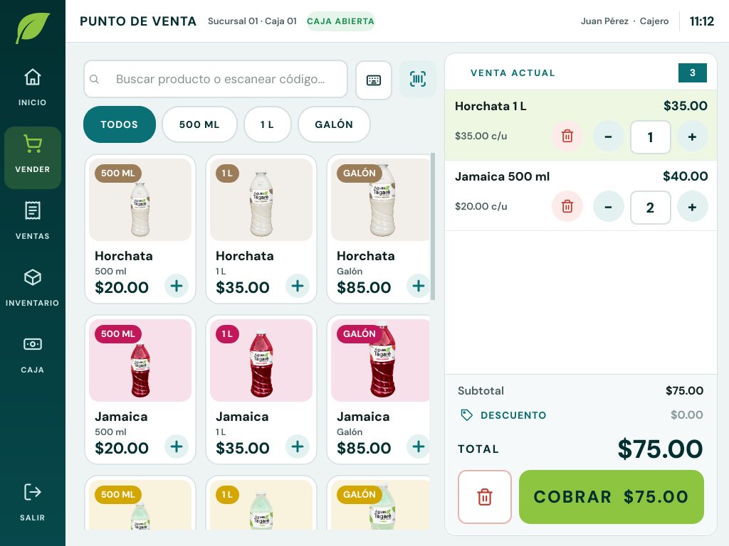 Tagaré POS - Punto de venta de escritorio offline desarrollado por Nebel Software